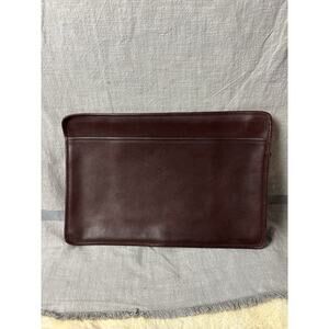 Vintage Coach Burgundy Red Leather Portfolio Document Laptop Case